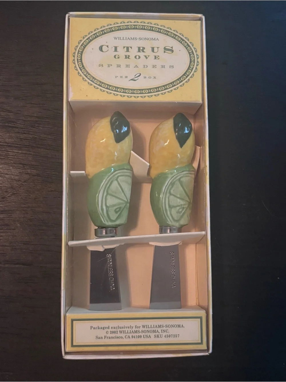 Vintage Williams Sonoma Spreaders 2 New in Box